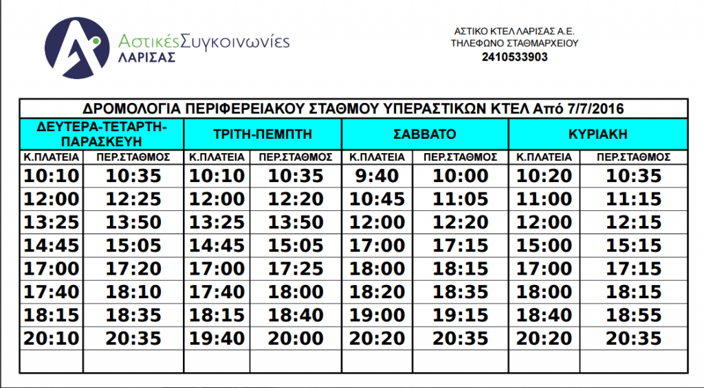 αστικό δρομολόγια